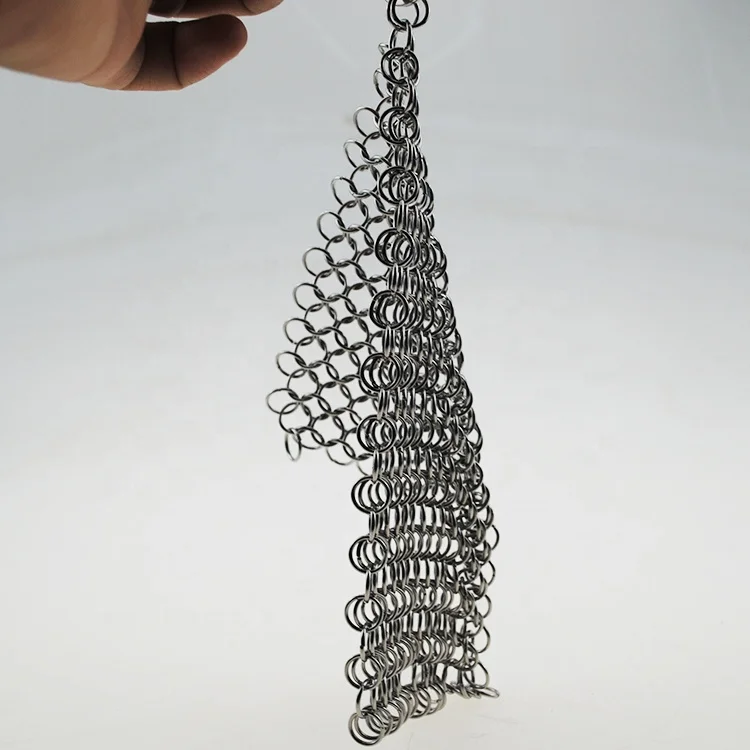 Cast Iron Skillet Cleaner for Pan Dutch Ovens Waffle Iron Pans Iron Grill Scraper Stainless Steel Scrubber