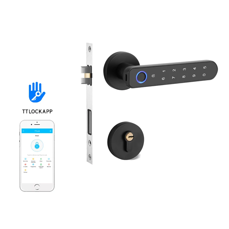 TTLOCK Tuya WIFI Digital Password Electric Fingerprint Smart Handle Door lock