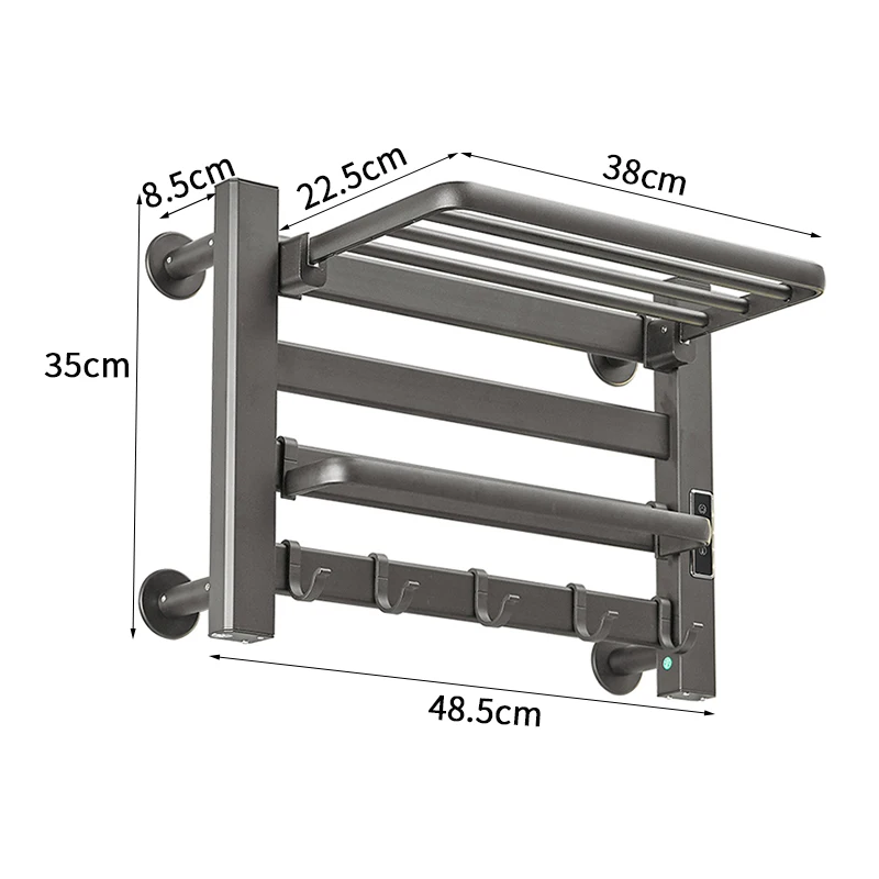 Hot-Selling Luxury Wall-Mounted Leak-Proof Waterproof Constant Temperature Heated Towel Rack