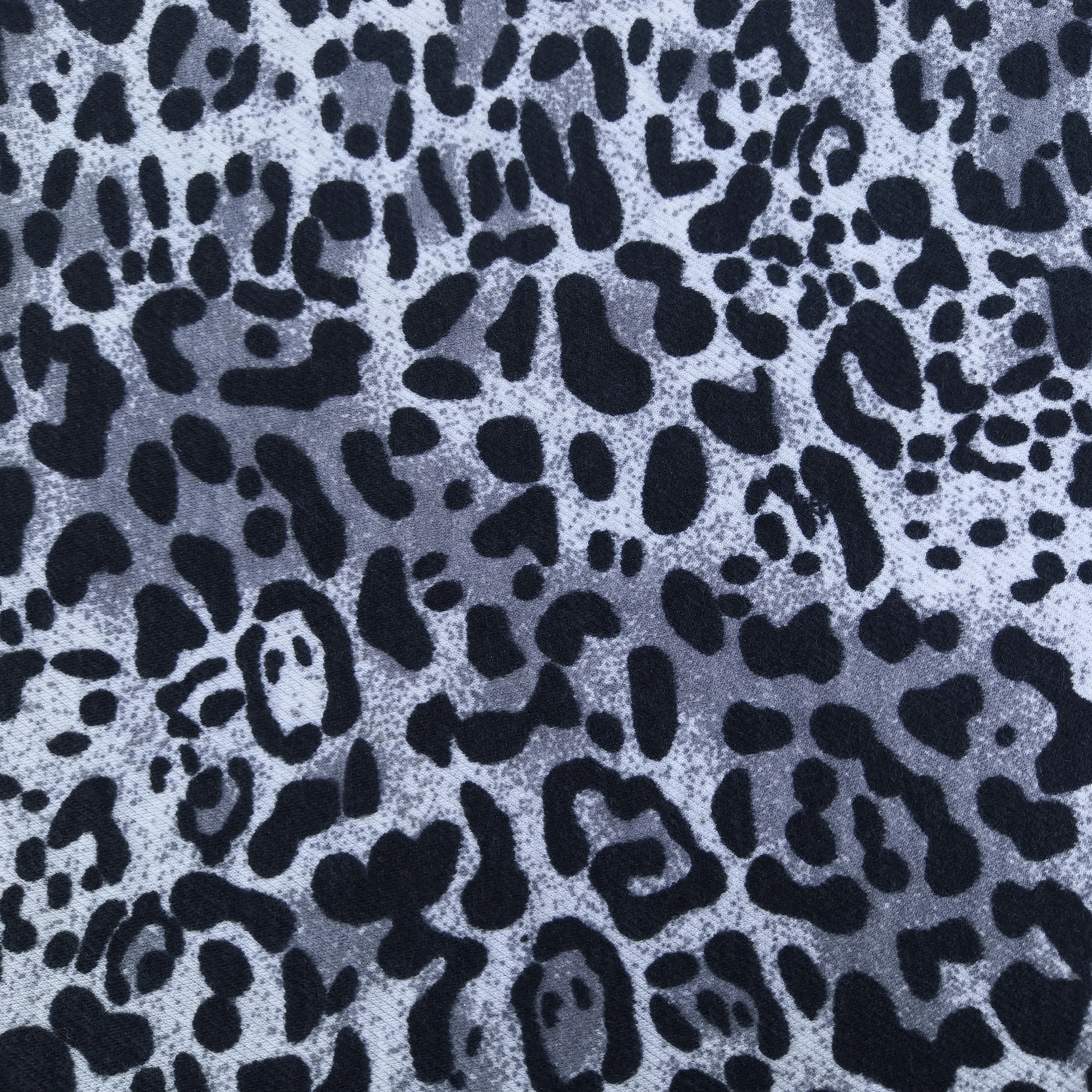 Dark gray leopard fashion style 2022 new product polyester french terry loop circle fabric