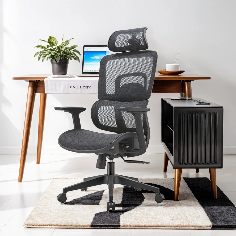 Modern High Quality sillas de oficina Back full mesh ergonomic chair with adjustable headrest computer desk office furniture