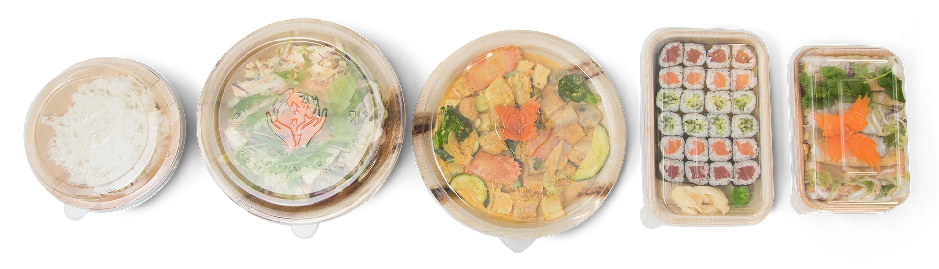 Eco friendly products 2023 palm leaf storage boxes & bins food container customized microwavable plastic food container