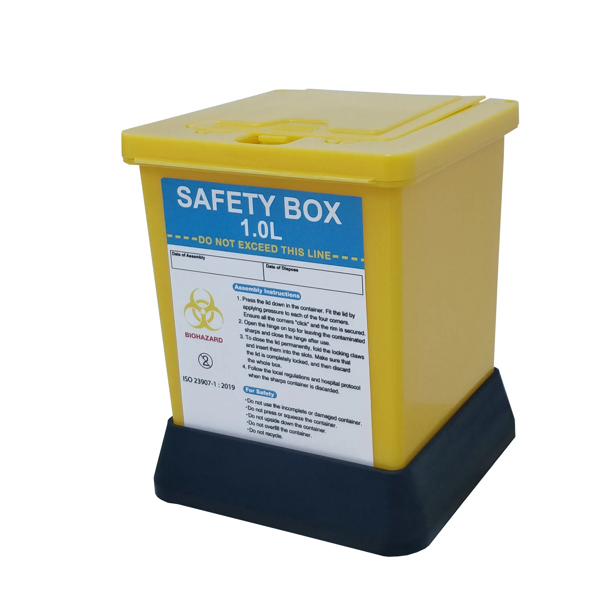 Простой удобный острый контейнер для использования одной рукой, коробка для медицинских отходов