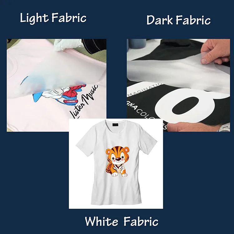 A3 A4 Light Dark Inkjet Heat Transfer Paper for Inkjet Printer Cotton T-shirt Fabric Printing