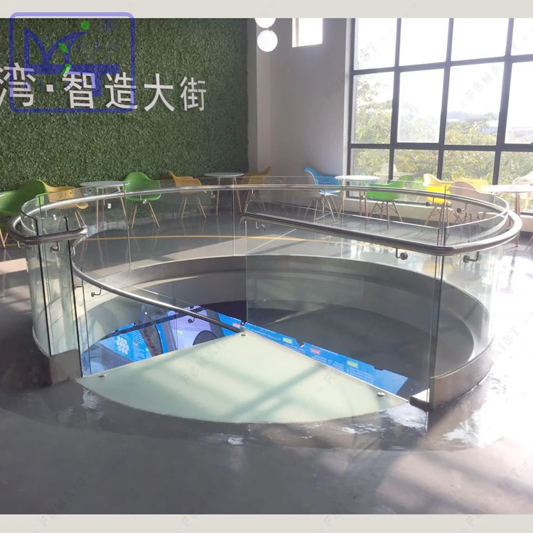 Glass stair LED stainless steel spiral staircase made in China-Maist