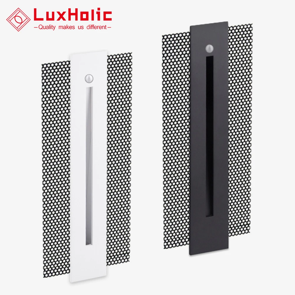  LuxHolic современная домашняя необычная Белая Квадратная 3 Вт ножная лампа утопленный датчик движения светодиодные ступенчатые лестничные огни боковая лестница
