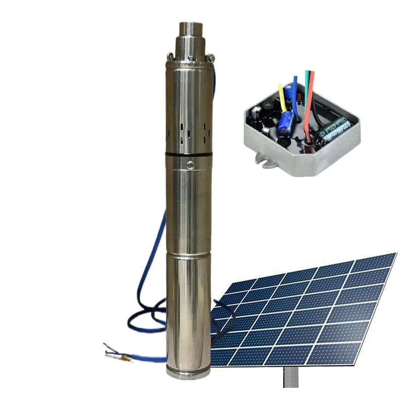 DC 24V48V Submersible Pump 3 Inch Solar Water Pump Irrigation Solar Screw Pump