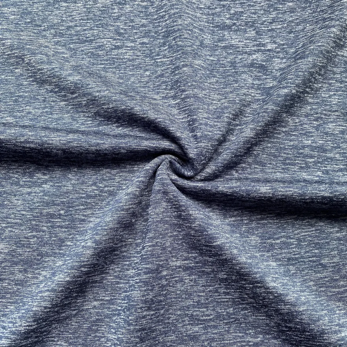 88% Polyester 12% Spandex Heather Navy Color Spandex Polyester Jersey knitted Fabric For Sportswear