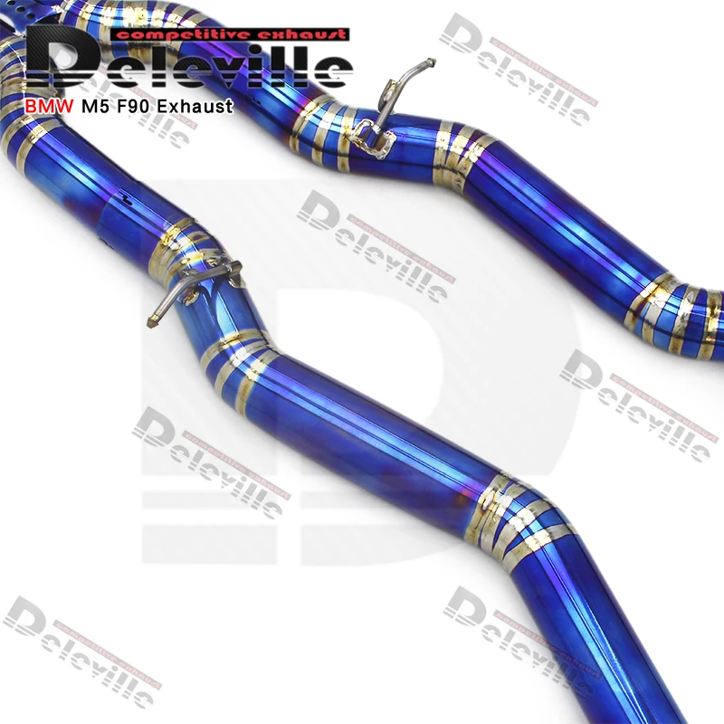 Выхлопные трубы Valvetronic из титана Catback для BMW M5 F90 4 T 2018-2023 выхлопные наконечники углеродного волокна
