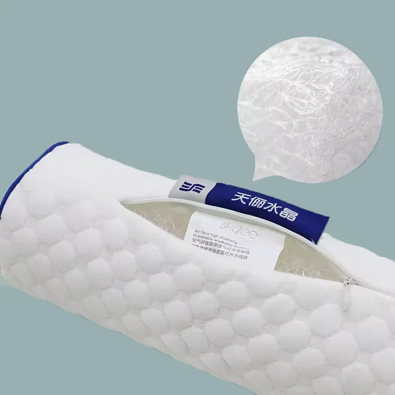 Comfortable Air Fiber PE 3D Polymer Pillow Washable Anti-Snore Feature Folded for Comfort Sleep