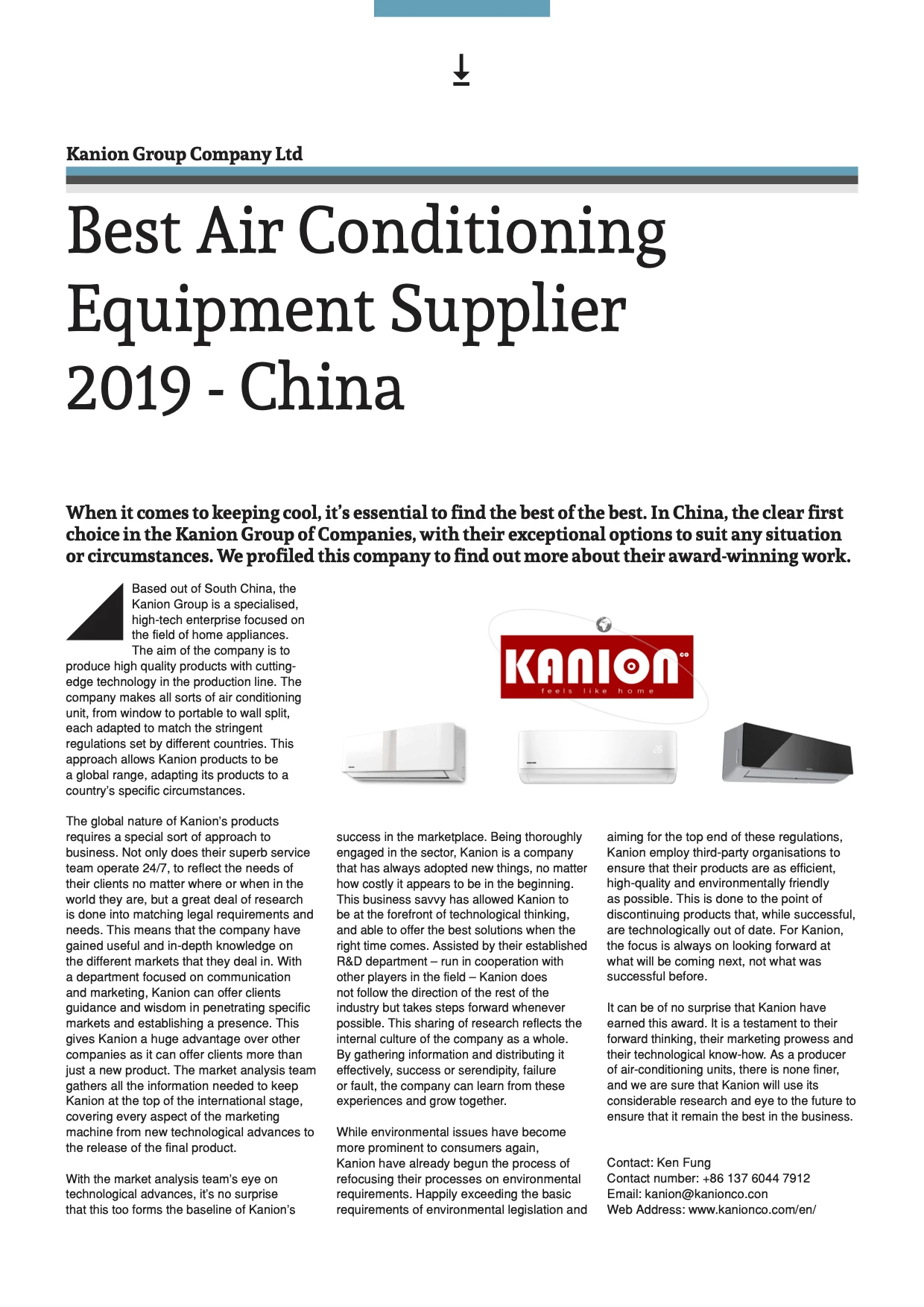 Kanion Free Match Multiple Zone Split air Conditioner air Conditioners One to Five Heads Free Match