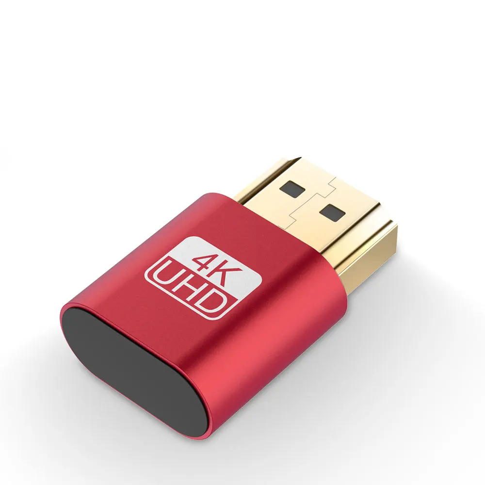 Адаптер Виртуального дисплея 4K VGA HDMI DDC EDID Подключаемая штепсельная вилка без головы эмулятор с призраком блокировочная пластина для ПК и