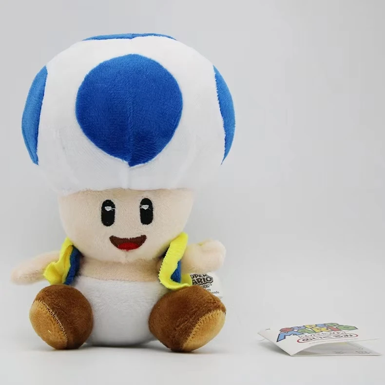 Factory sales 17cm Mario doll  Super Mario Plush Toy Toad Plush Toy 4 Color Mushroom Head