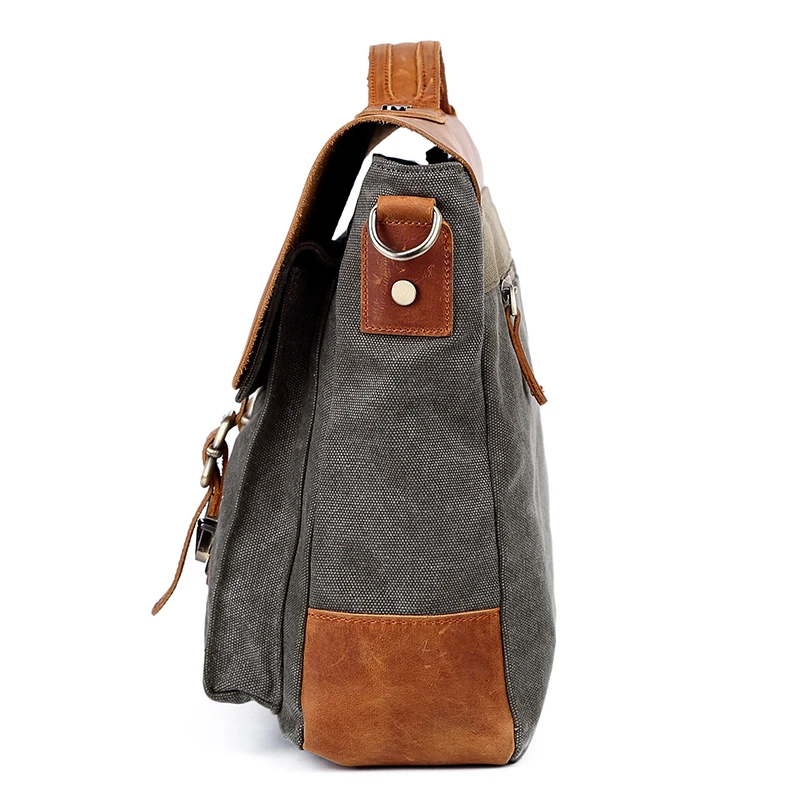 Vintage Business Travel Work Lawyer Portfolio Briefcase for Men Brief Case Bags Crossbody Messenger Bag Attache Case