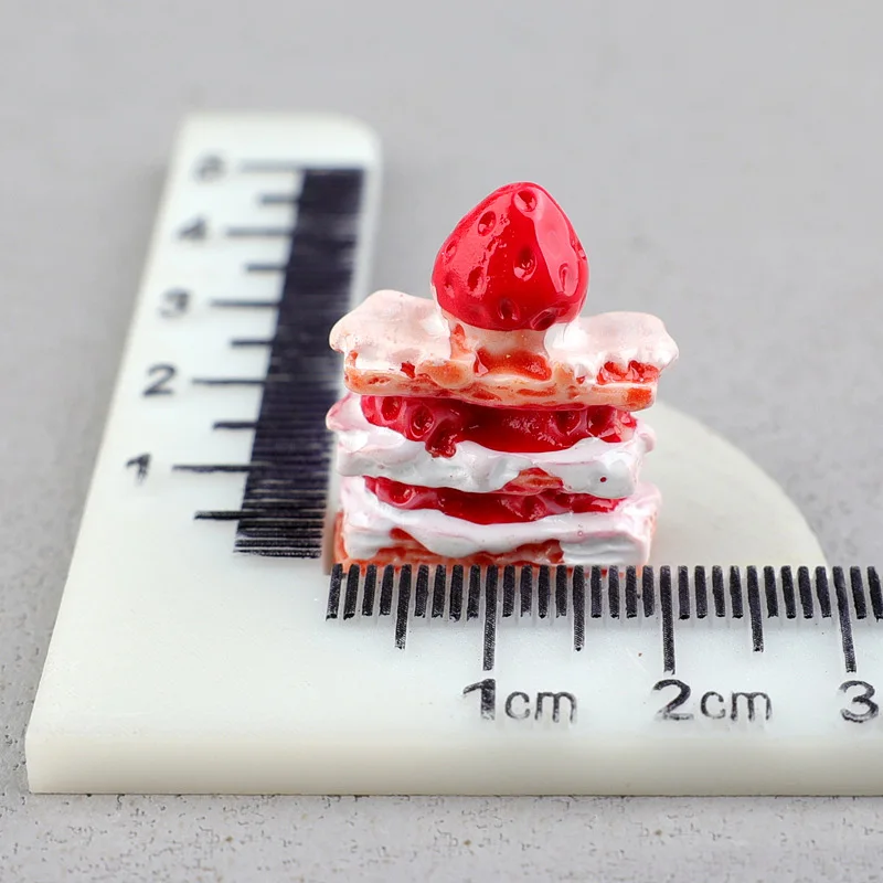 hot sale artificial rainbow cake cupcake waffle cookies design miniature food charms