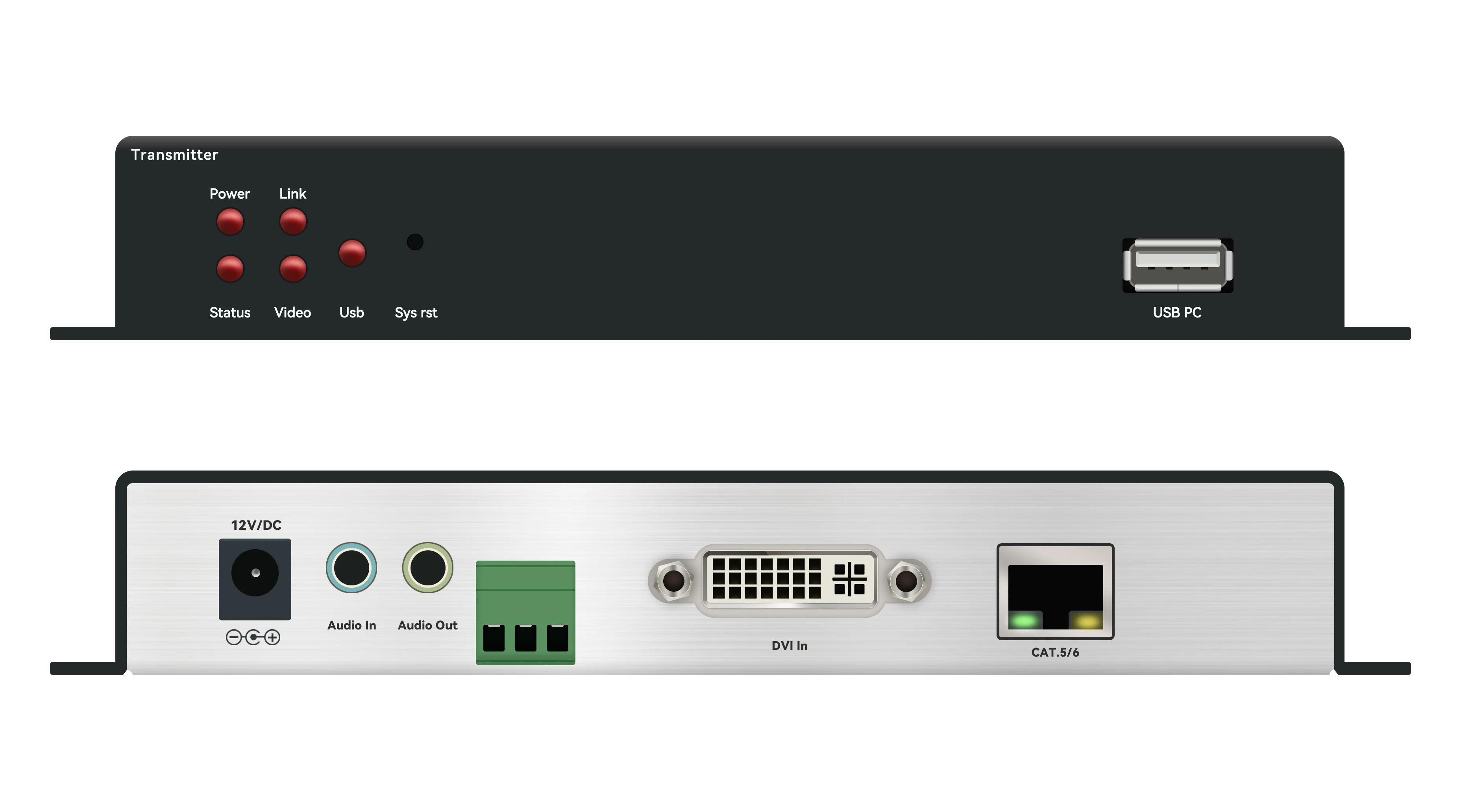 4k 30HZ KVM Extender RJ45 568B USB DVI KVM Extender 120m