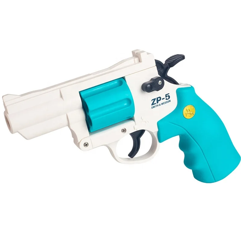 Hot Safety Material Shooting Gun With Soft Bullets Revolver Plastic Pistol Toys For Children And Adult Outdoor Toys Weapon