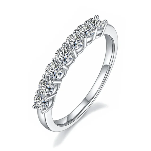  R.GEM. Обручальные ювелирные изделия S925 серебро 18K Платиновое Покрытие D 0 1ct 3 мм бриллиантовое муассанитовое кольцо с