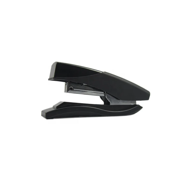 Office supply of professional black color 30 sheets plastic flat clinch office stapler machine