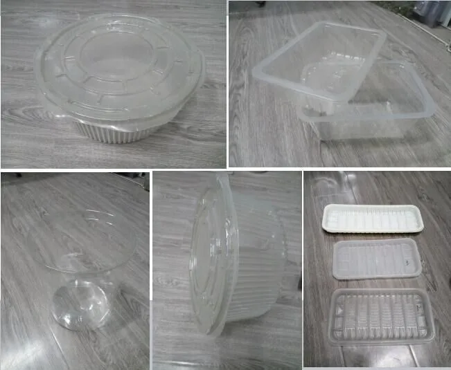 A vacuum forming machine for lunch boxes with degradable food containers