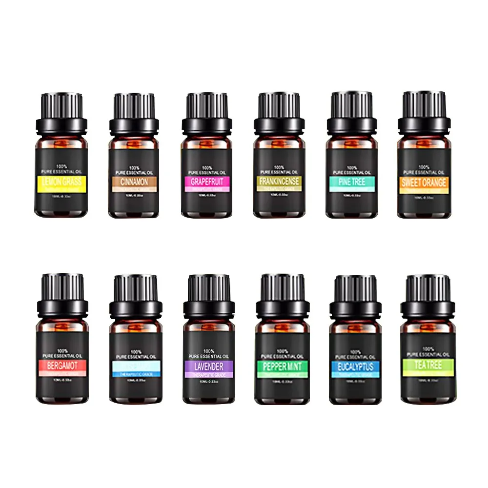 Natural essential oil set for diffuser 12 bottles gift  fragrant essential oils set fragrance oil for candles