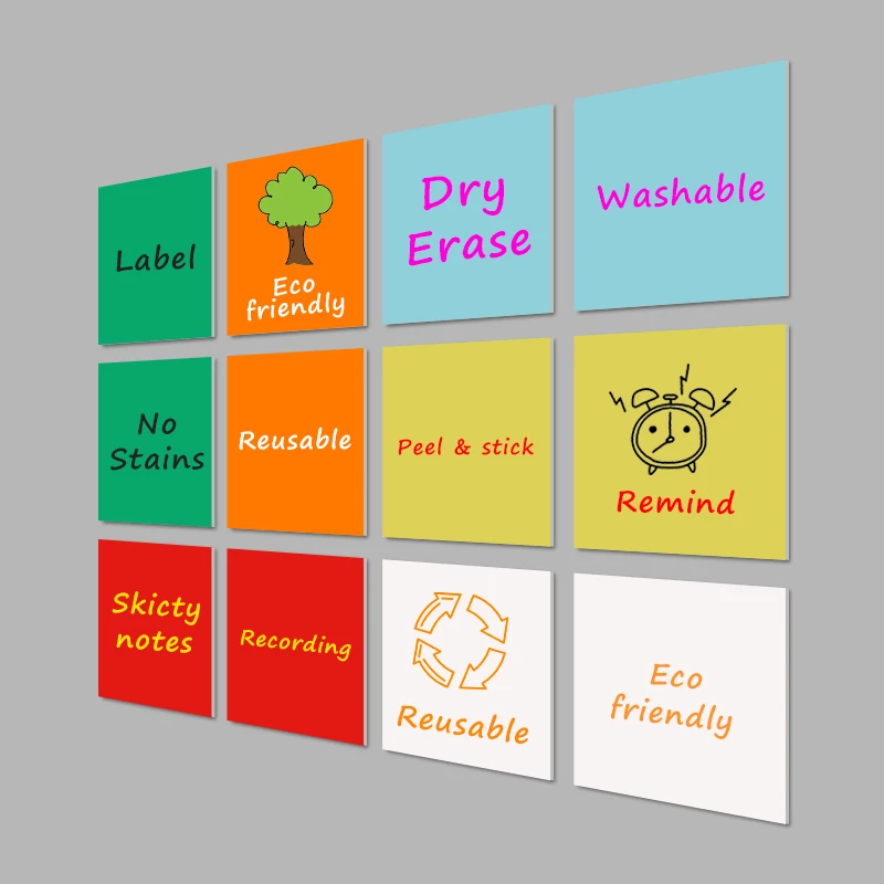 Wholesale Sticky Notes Pad Reusable Board Stickers Notepads Posits School Stationery Office Supplies