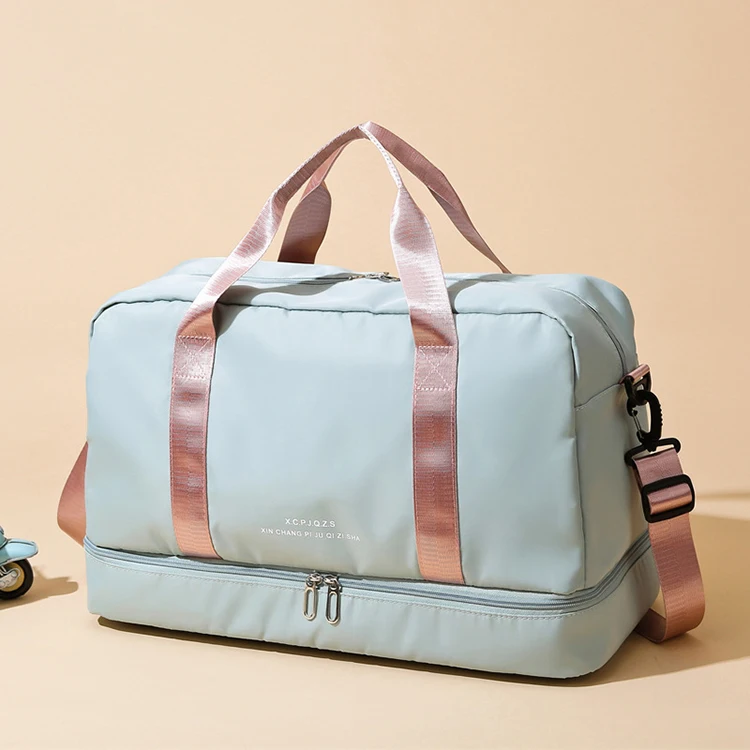 GM06 Hot Sale Luxury Dry And Wet Separation Belt Shoe Compartment Oxford Travel Bags Luggage