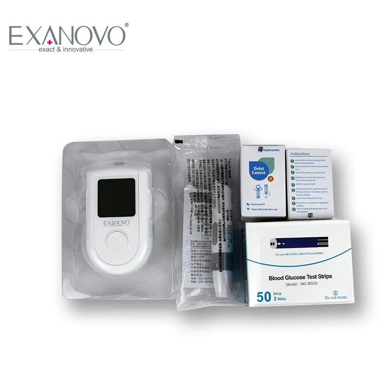 Hot Sale Blood Continuous Electronic Diabetic Glucose Meter Monitor Monitoring Device Sugar Machine Test Strip Electric Plastic