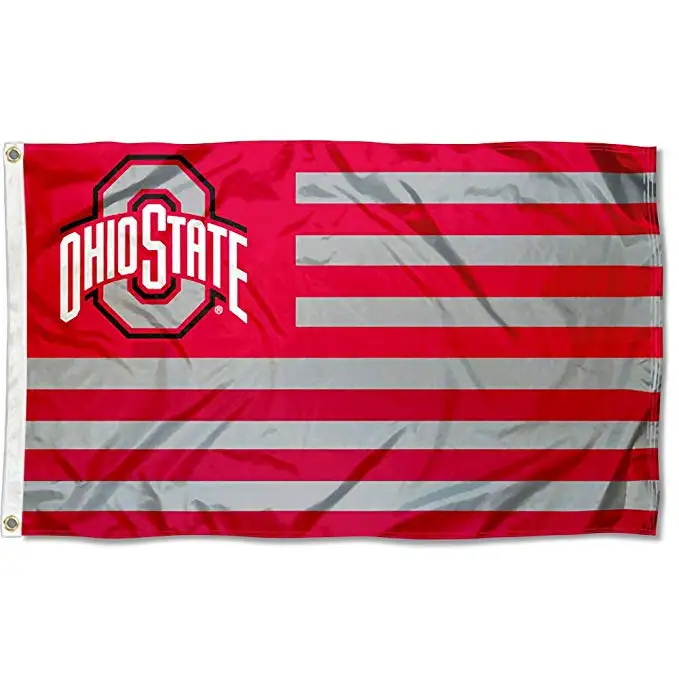 Custom Ohio State Buckeyes Stars and Stripes Nation Flag