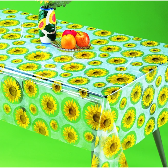 Clear plastic waterproof PVC printing tablecloth