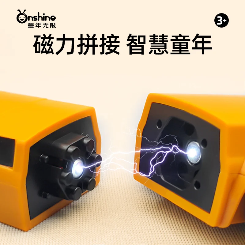 Magnetic Transform Engineering Car Assembled Toys Toddlers Robot Toys Outdoor Construction Vehicles Building Blocks Toys