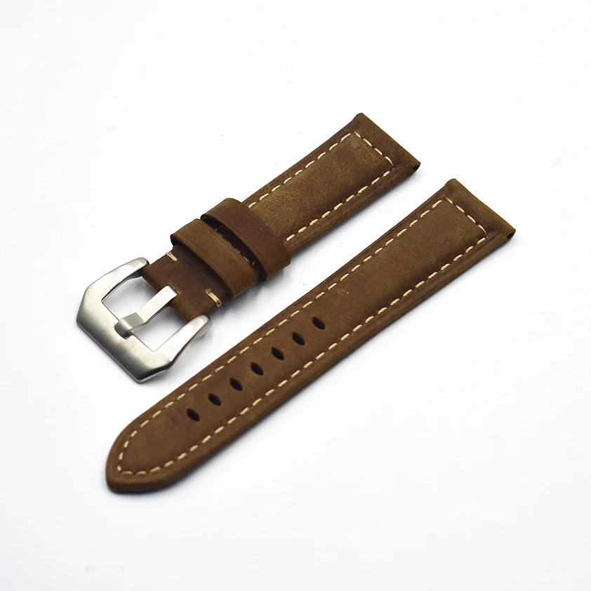 18mm 20mm 22mm Assolutamente Genuine Leather Watch Band with Pre-v Buckle Watch Strap