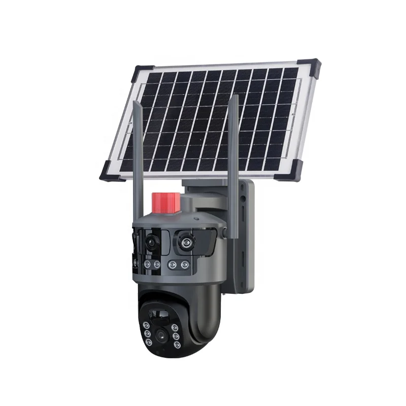 SPM 4G Double Panel Solar Security Camera 50X Optical Zoom Human Face Recognition Night Vision Full Color Solar Cctv Camera