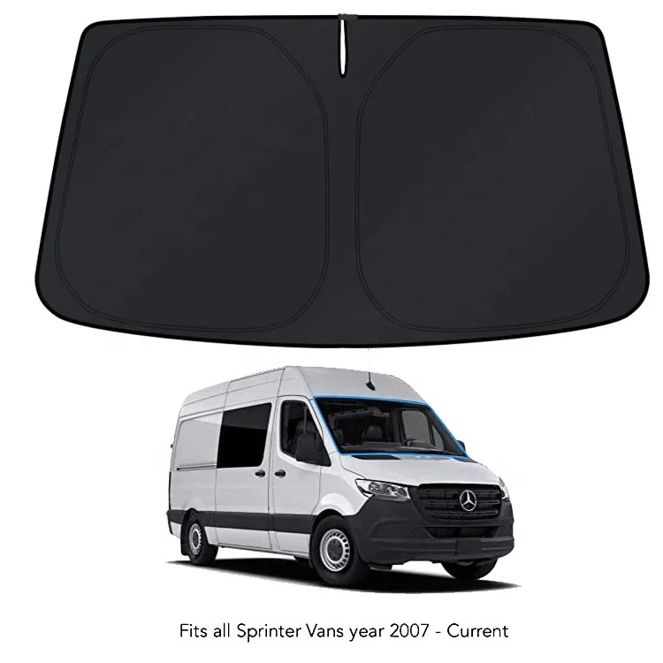 High quality blackout Summer Van Windshield Sunshade For Mercedes Sprinter 2007+