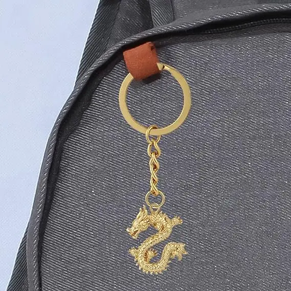 Chinese Dragon New Year Keychains Year of the Dragon Keychain Feng Shui Keyring Attracting Wealth and Good Luck