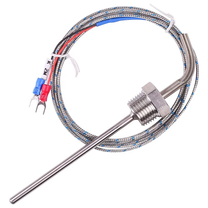 1/2 NPT Waterproof Stainless Steel K Type Thermocouple Sensor Probe