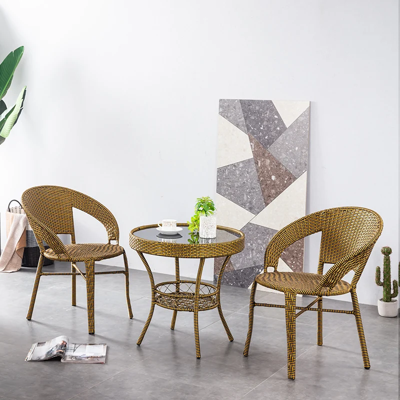 
PE rattan wicker dining chair outdoor garden classic rattan chair 