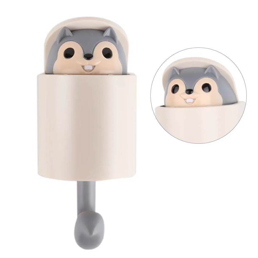 
Coat Wall Hook Key Holder Creativity Outstretch Squirrel Hook Wall Home Decoration Kitchen Hook Bathroom Accessories Coat Hanger 