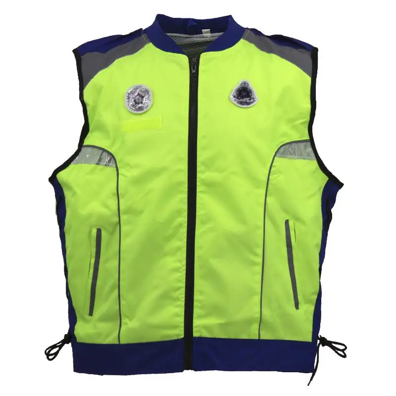 rain jacket Malaysia police vest yellow double layer white net lining blue