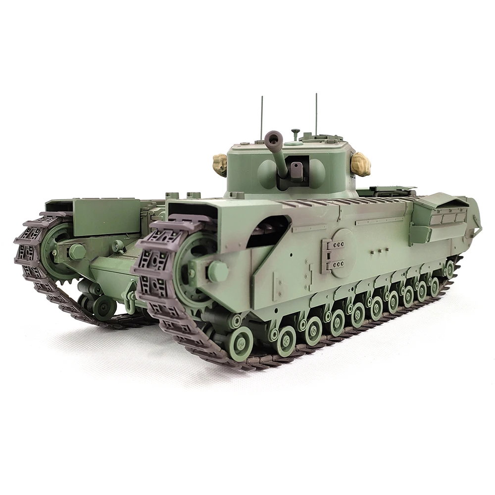 MK7 1/16 RC Tank C2310 Remote Control Tank British Army Churchill Main Battle Tank Model Metal Tracks Off-Road Car Toys