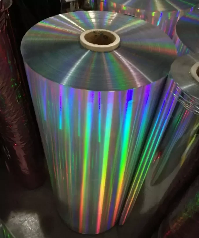 Shimless Rainbow Holographic BOPP Film for Packing and Wrapping