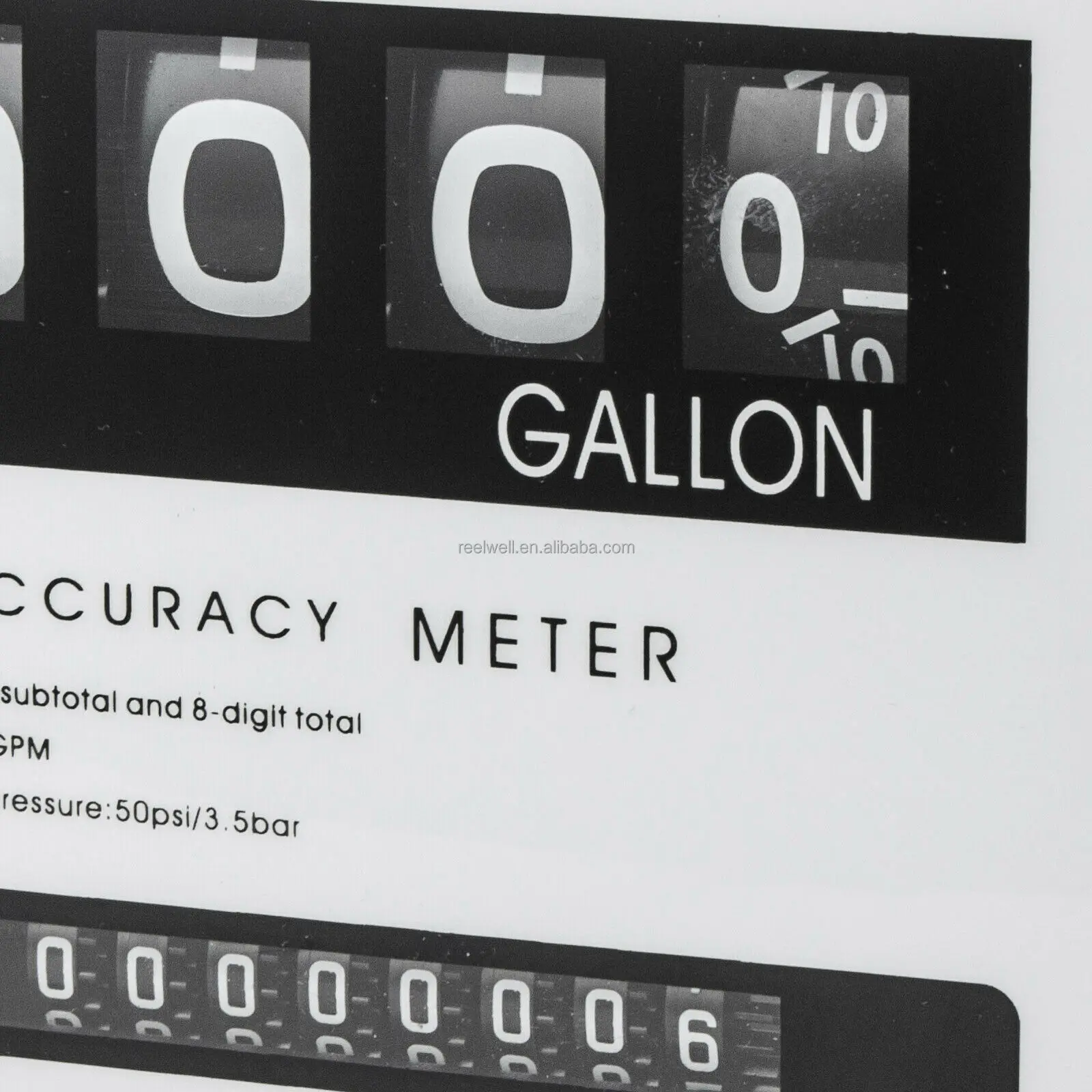 Gallon Diesel Fuel Oil Flow Meter Counter 3 bar 19-120l/min Connections 1