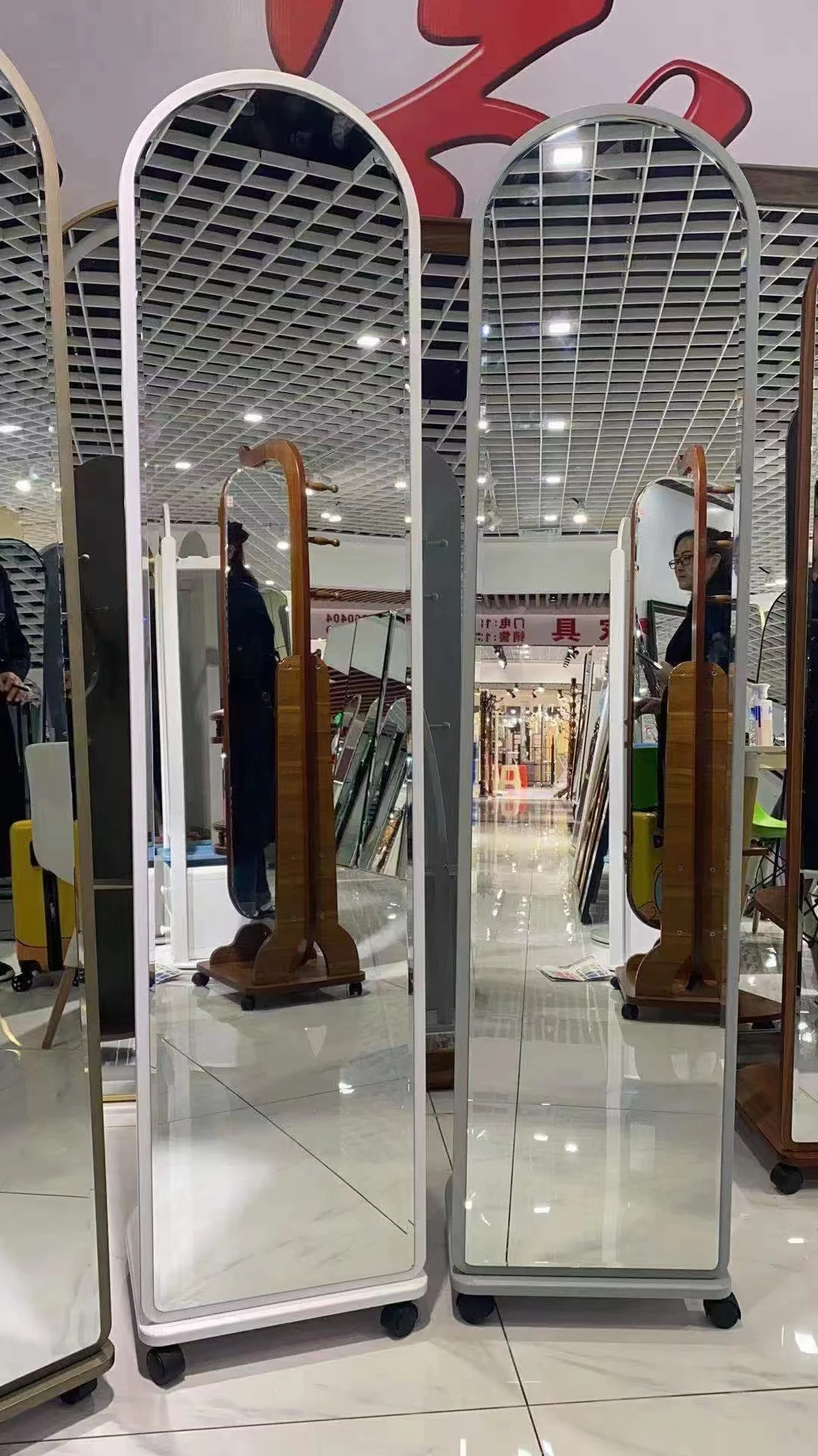 Modern Home Decor LED mirror Wall Smart Aluminum Framed LED Round Rectangle Mirror for Bathroom Vanity Anti-Fog for Salon Hotel