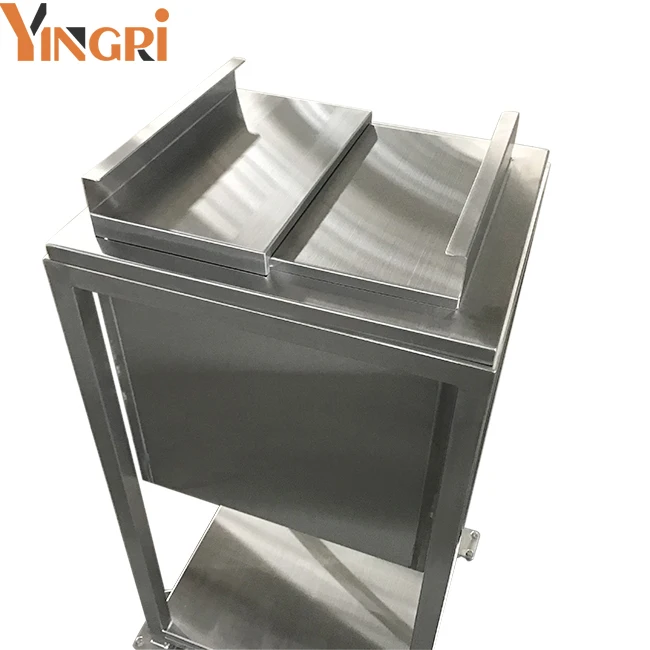 Stainless steel Mobile ice bin with sliding cover