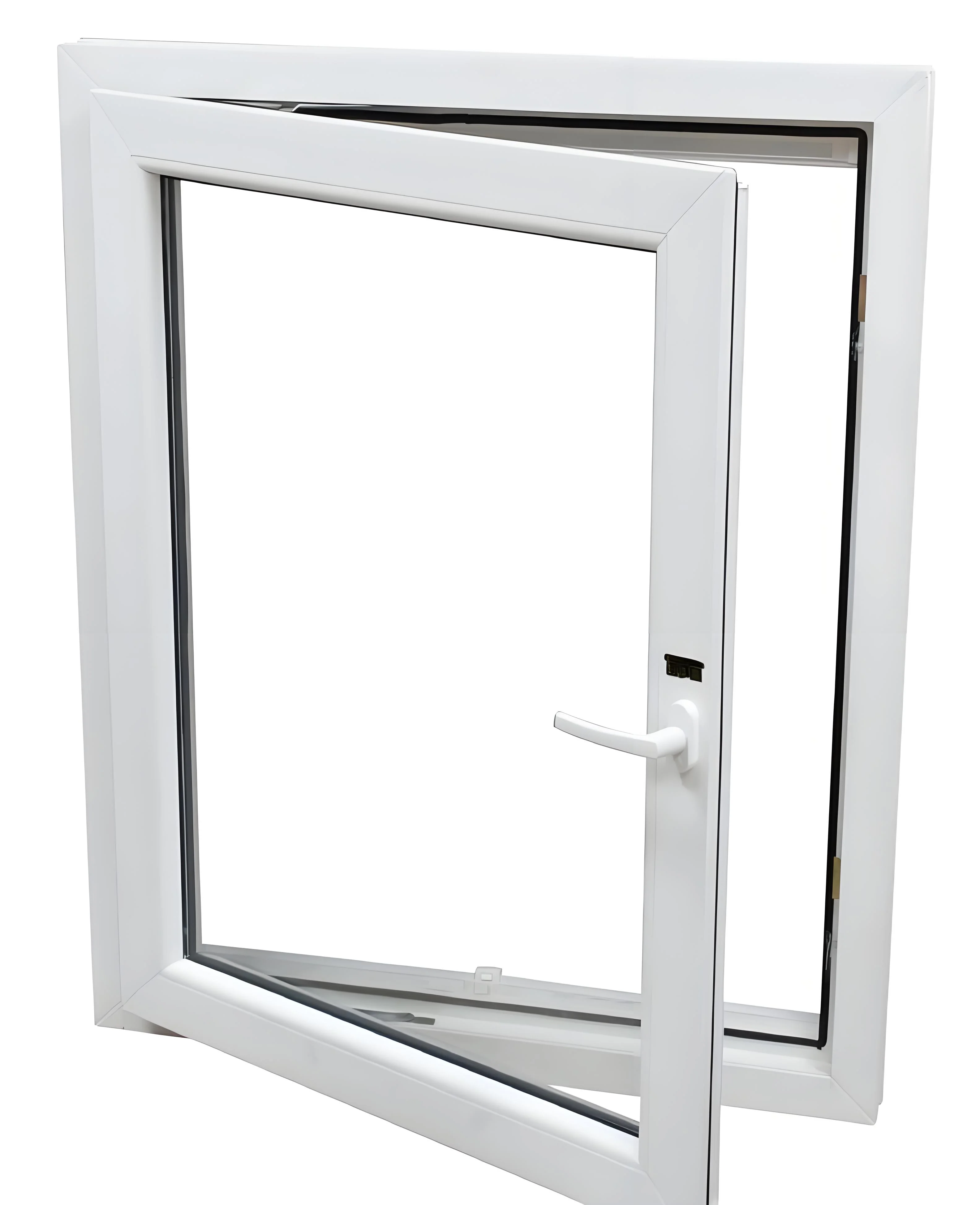 Maplemiles 70 Series Classic Design Double Soundproof Glass White Kitchen Pvc Casement Window
