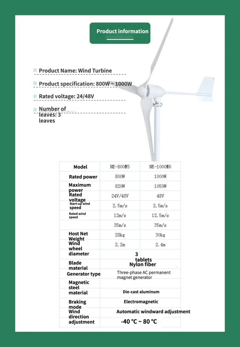 Wholesale Selling 12v 24v 48V 2kw 3kw wind turbine generator including controller IP65 small weedy wind turbine system for home