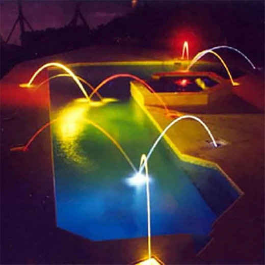 the latest easy install variable speed programmable DC24V dmx512 musical laminar jumping water fountain for swimming pool