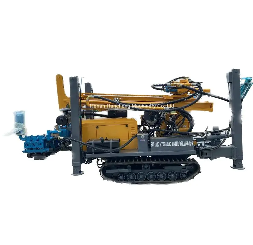 Hydraulic Crawler Core Borehole Pneumatic 180m Water Well Drilling Rig Machine