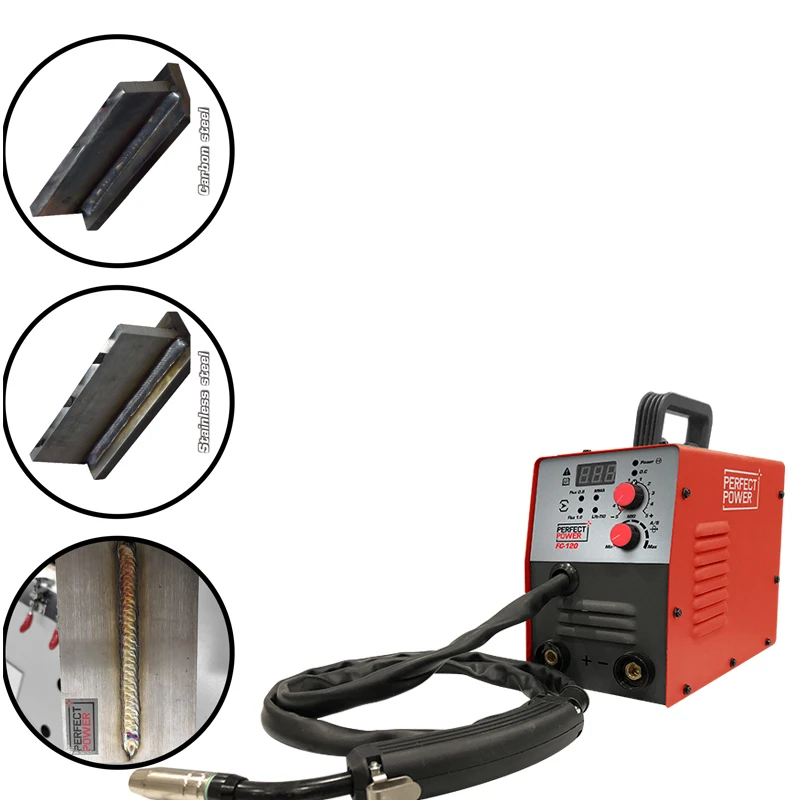 MIG Welding Machine without Gas 120A Automatic Feed Flux Core Wire No Gas MIG Welder for Home Use Electric Welders