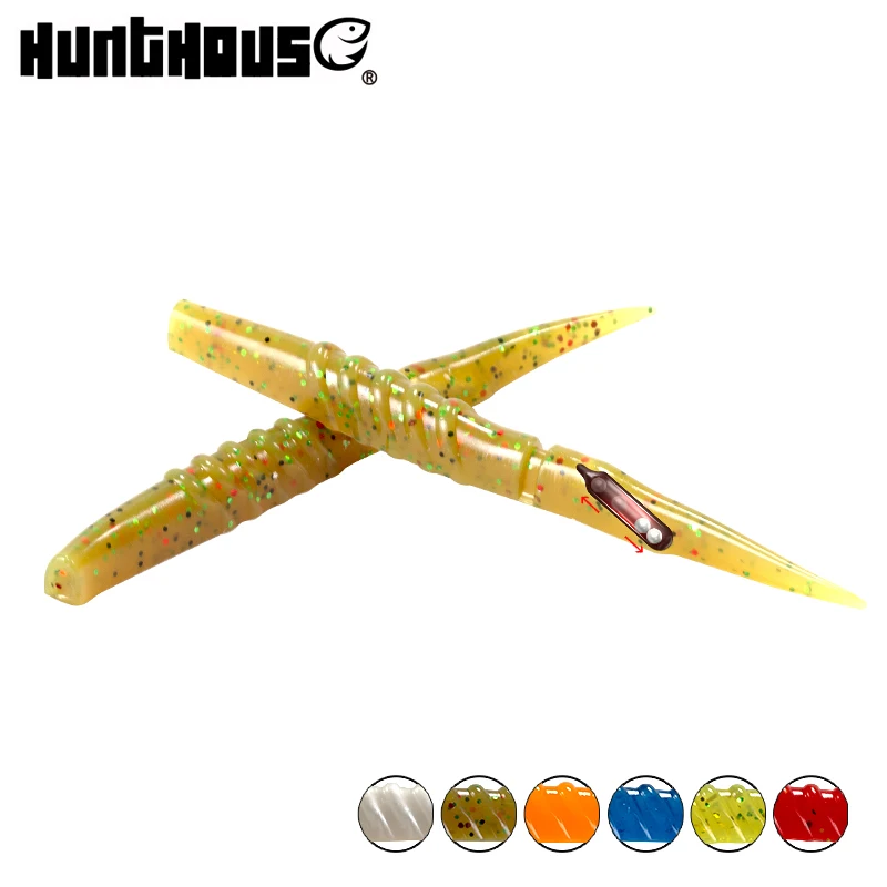 Hunthouse artificial PVC material  lure bait rattle making noise sinking fishing soft lure